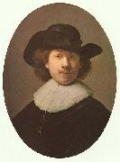 Self-portrait with wide-awake hat Rembrandt